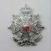 Border Regiment Anodised (Staybrite) Cap Badge - Queen's Crown