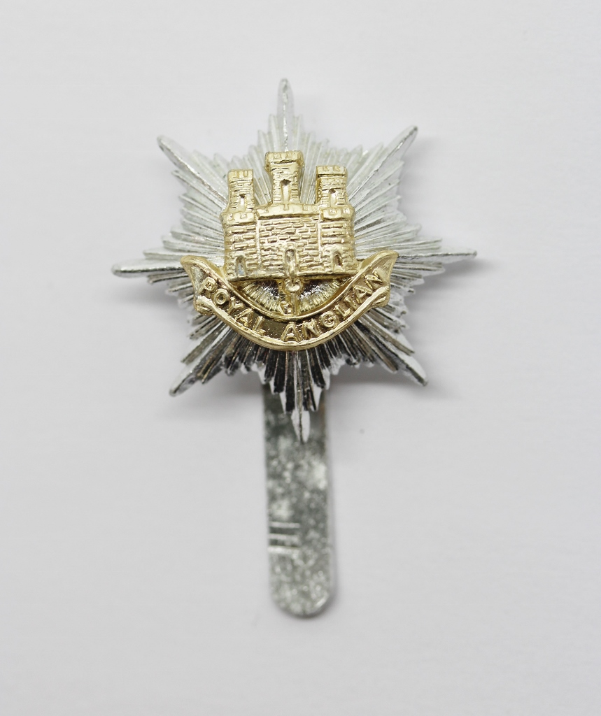 Royal Anglian Regiment Anodised (Staybrite) Cap Badge