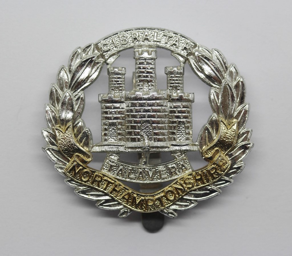 Northamptonshire Regiment Anodised (Staybrite) Cap Badge