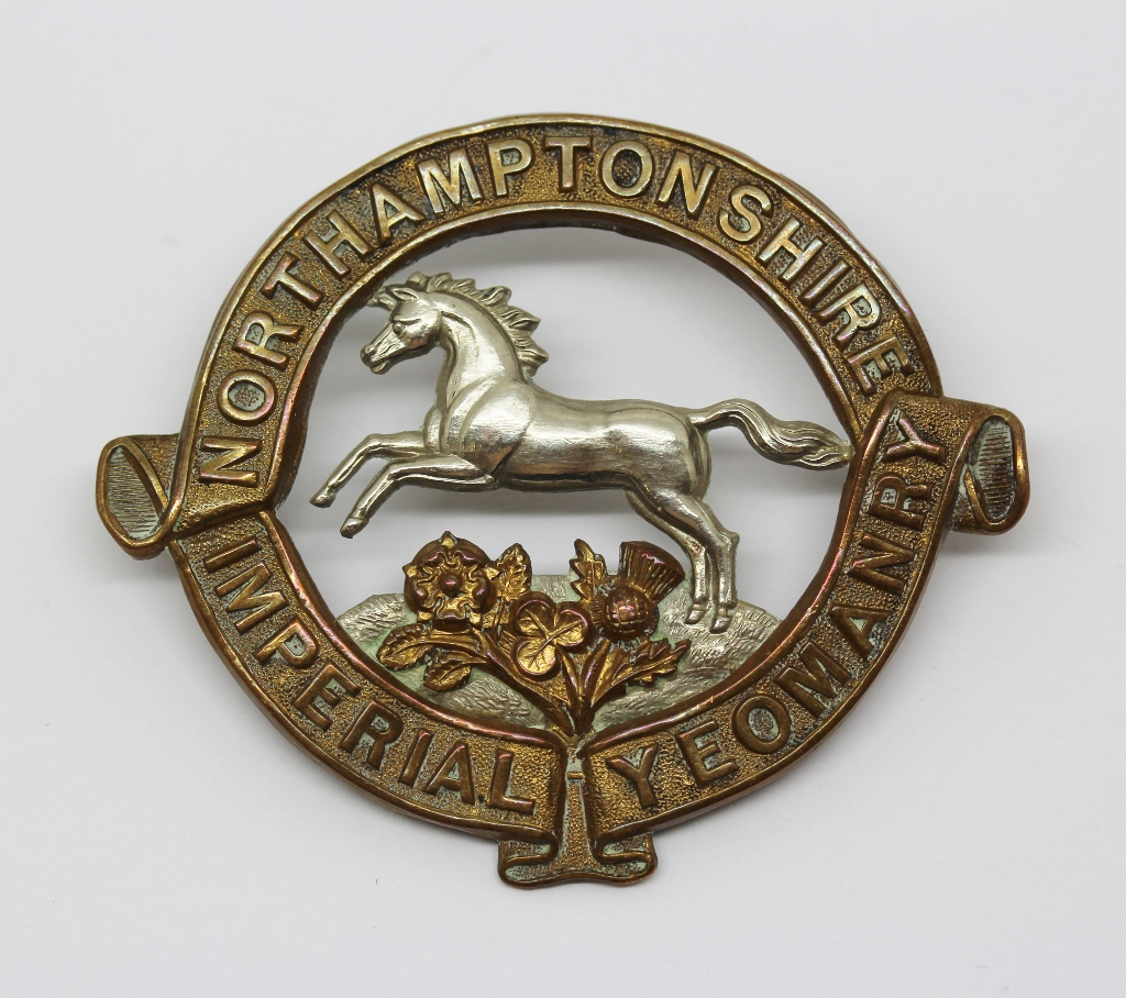 Northamptonshire Imperial Yeomanry Slouch Hat Badge