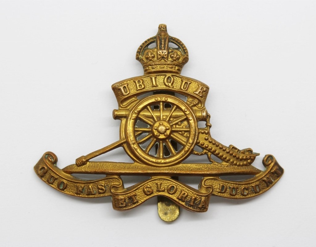 Royal Artillery Cap Badge - King's Crown