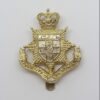 University of London O.T.C. Anodised (Staybrite) Cap Badge - Queen's Crown
