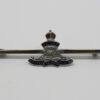Royal Artillery Sweetheart Brooch / Tie Pin - King's Crown