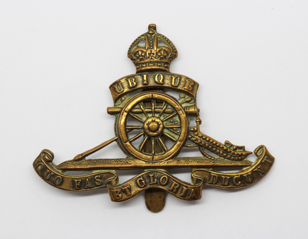 Royal Artillery Cap Badge - King's Crown