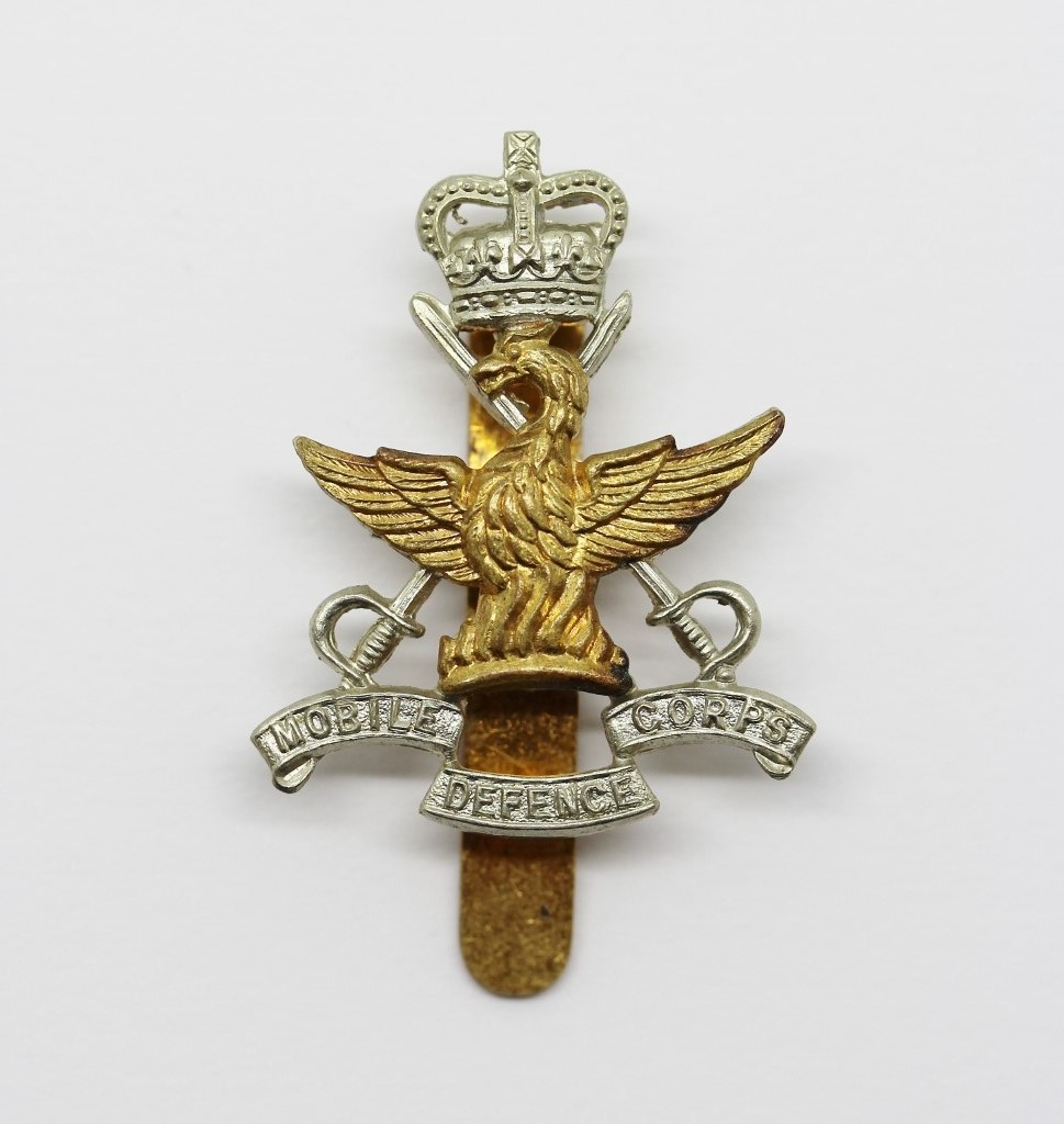 Mobile Defence Corps Cap Badge - Queen's Crown