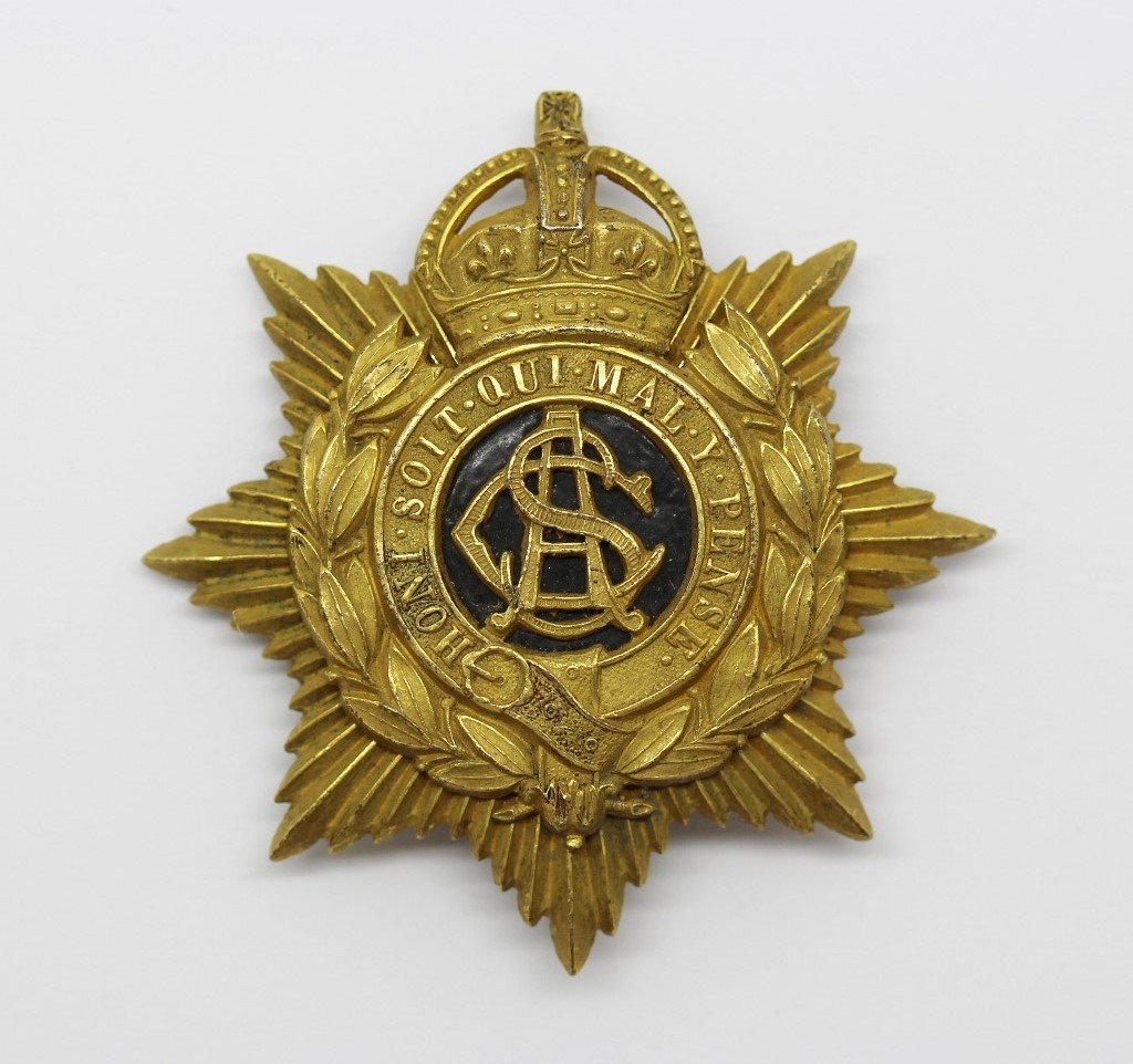 Army Service Corps (A.S.C.) Officer's Pouch Badge - King's Crown