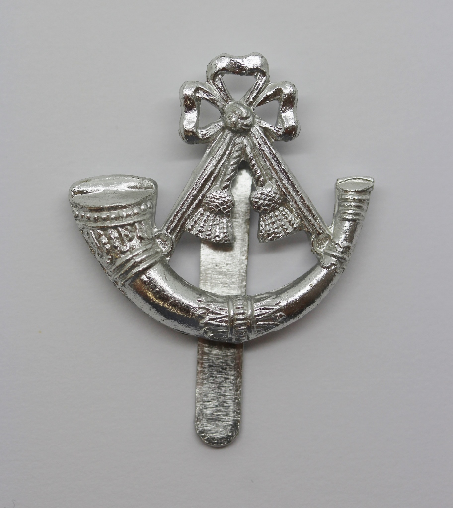 Light Infantry Anodised (Staybrite) Cap Badge