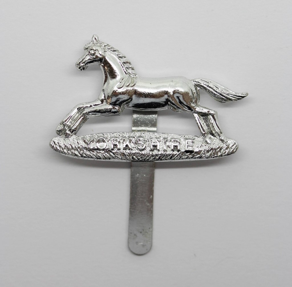 Prince of Wales Own Regiment of Yorkshire Anodised (Staybrite) Cap Badge