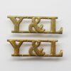 Pair of York & Lancaster Regiment (Y&L) Shoulder Titles