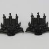 Pair of King's Own Scottish Borderers (K.O.S.B.) Officer's Service Dress Collar Badges