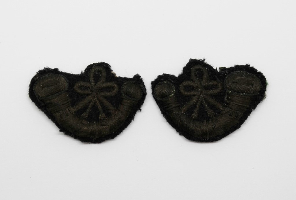 Pair of Victorian 1st Shropshire Rifle Volunteer Corps Officer's Collar Badges