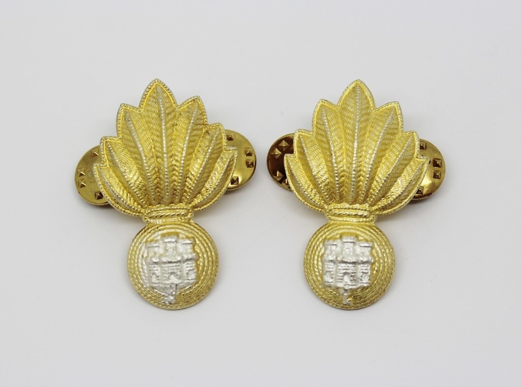 Pair of Gibraltar Regiment Collar Badges