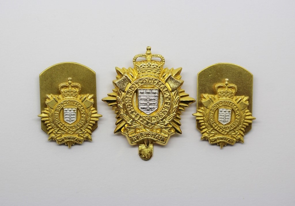 Royal Logistics Corps Cap Badge & Pair of Collar Badges