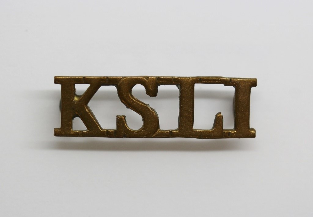 King's Shropshire Light Infantry (K.S.L.I.) Officer's Shoulder Title