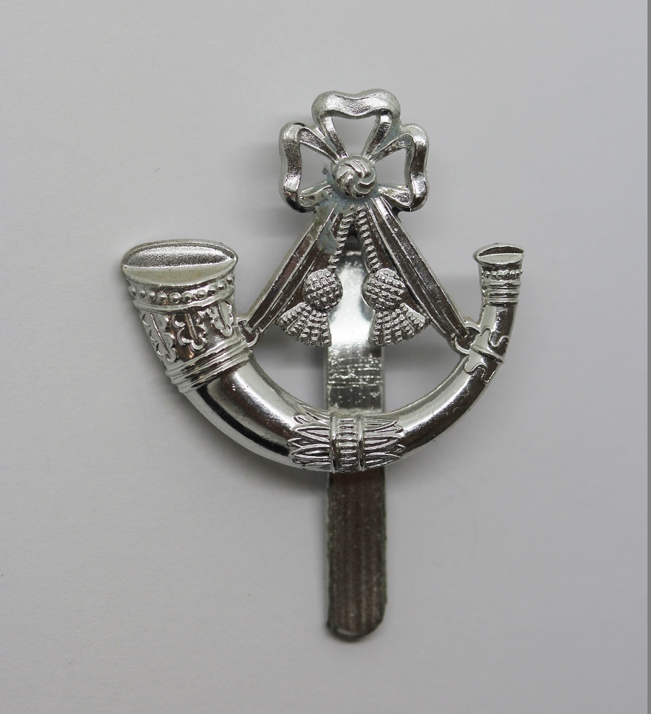 Light Infantry Anodised (Staybrite) Cap Badge