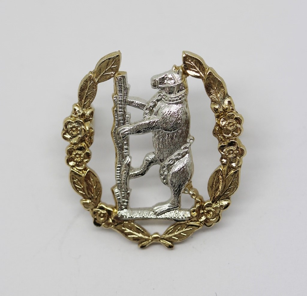 Queen's Own Warwickshire & Worcestershire Yeomanry Anodised (Staybrite) Cap Badge