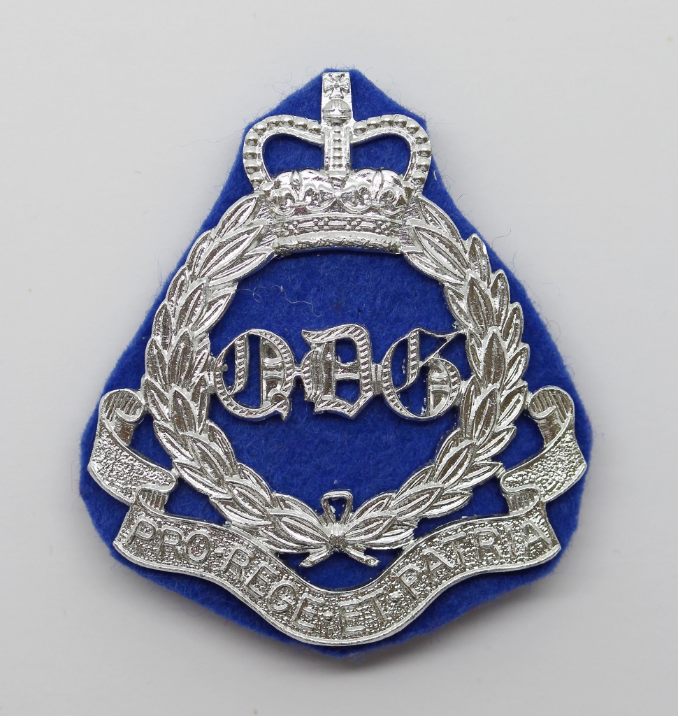 Queen's Dragoon Guards Anodised (Staybrite) NCO's Arm Badge