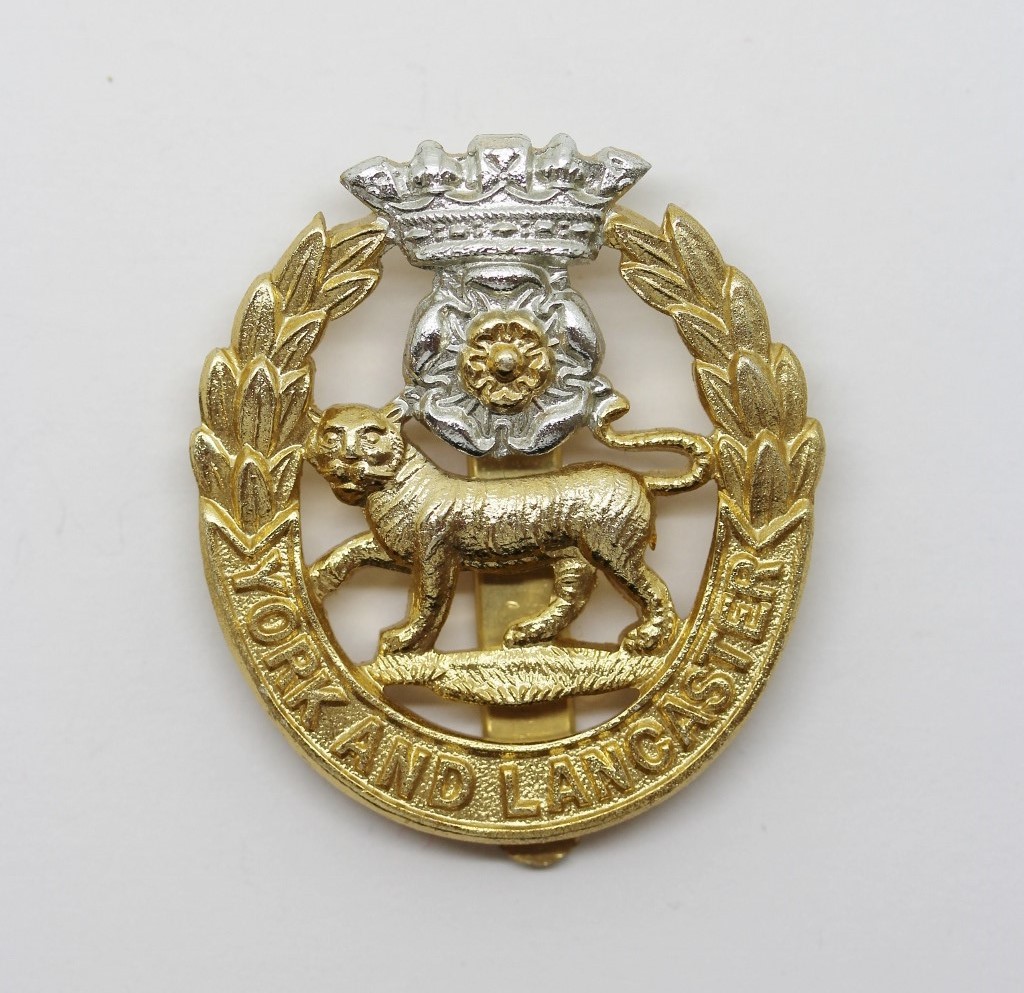 York & Lancaster Regiment Anodised (Staybrite) Cap Badge