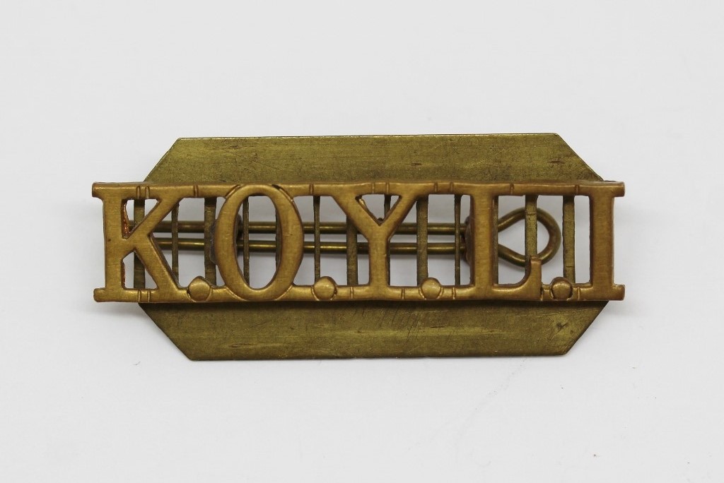 King's Own Yorkshire Light Infantry (K.O.Y.L.I.) Shoulder Title
