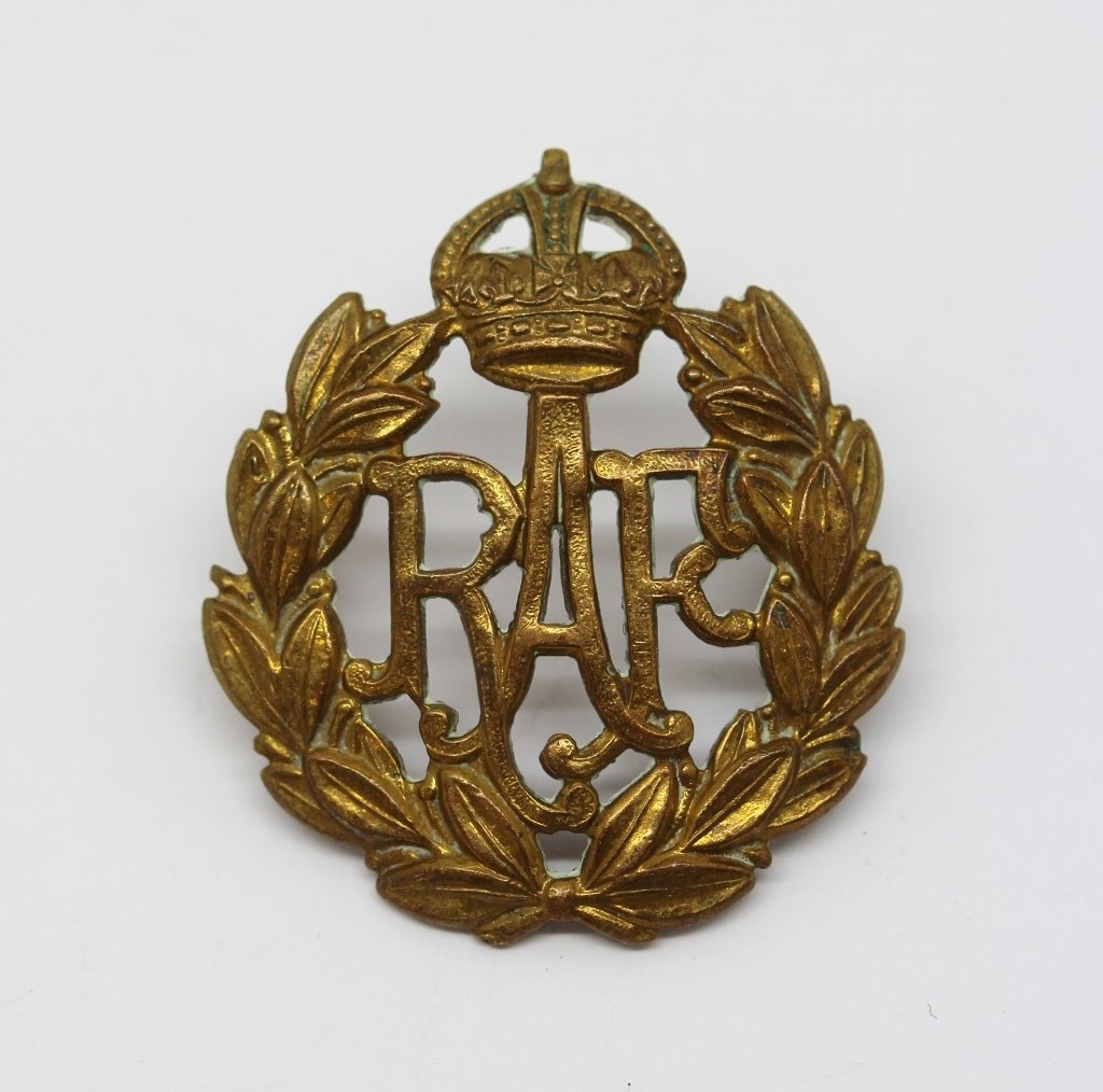 Royal Air Force (R.A.F.) Cap Badge - King's Crown