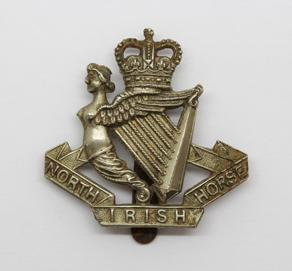 North Irish Horse Cap Badge -Queen's Crown