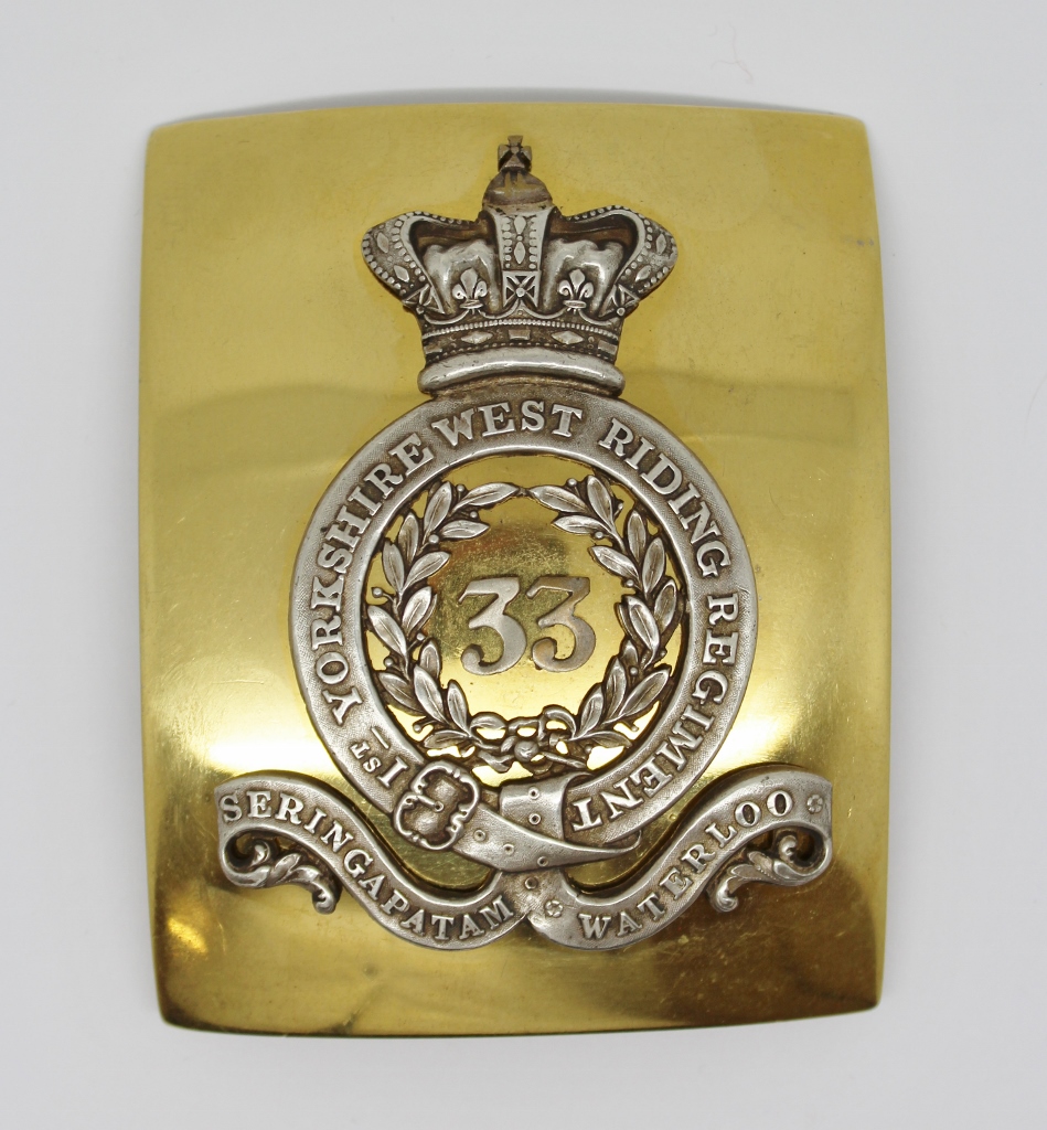 Victorian 33rd Regiment of Foot (1st Yorkshire West Riding Regiment) Officer's Shoulder Belt Plate