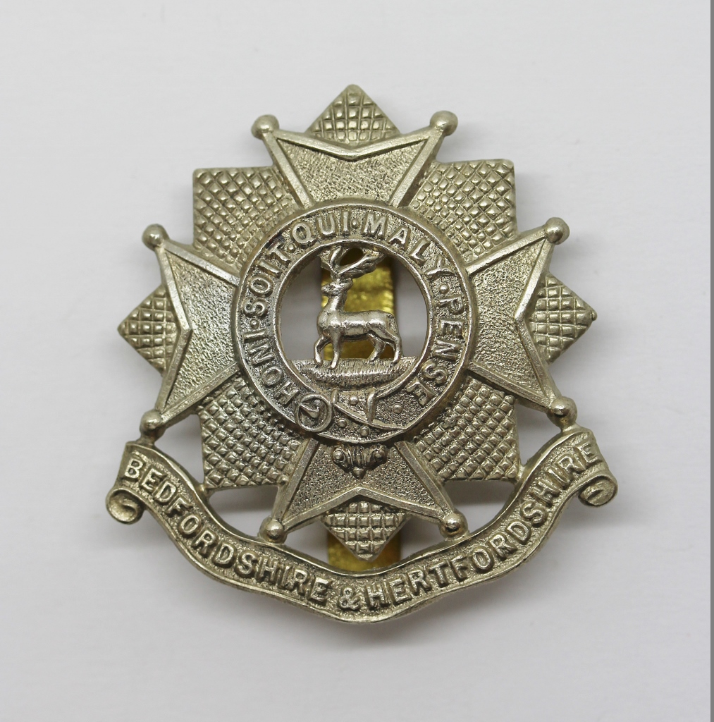 Bedfordshire & Hertfordshire Regiment Cap Badge