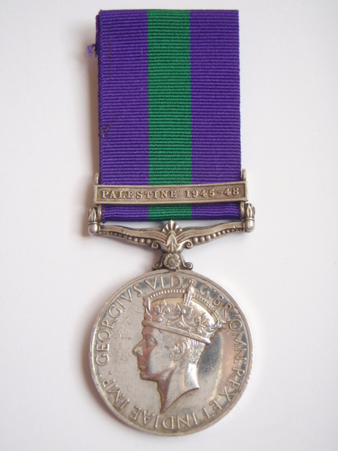 General Service Medal (Clasp - Palestine 1945-48) - Tpr. W. McInnes, 15th / 19th Hussars