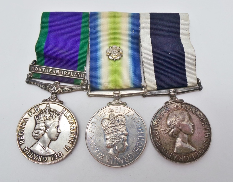Campaign Service Medal (Clasp - Northern Ireland), South Atlantic Medal (with Rosette) and R.N. Long Service & Good Conduct Medal Group - 40 Commando Royal Marines