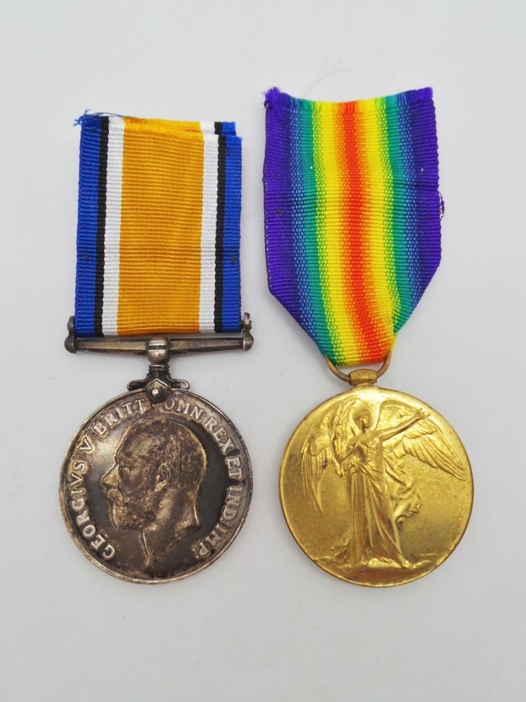 WW1 British War & Victory Medal Pair - Pte. F.L. Webster, Yorkshire Regiment