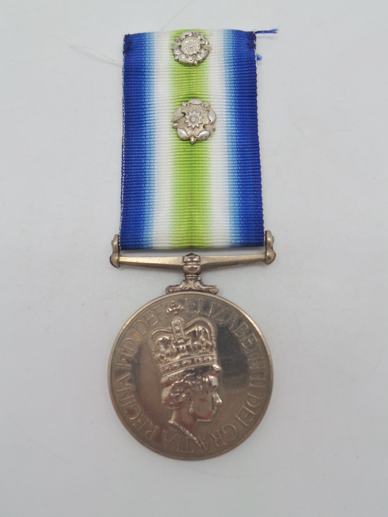 South Atlantic (Falklands War) Medal with Rosette - ALAEM (M) M.A. Roadnight, 846 Sqdn. Royal Navy Fleet Air Arm