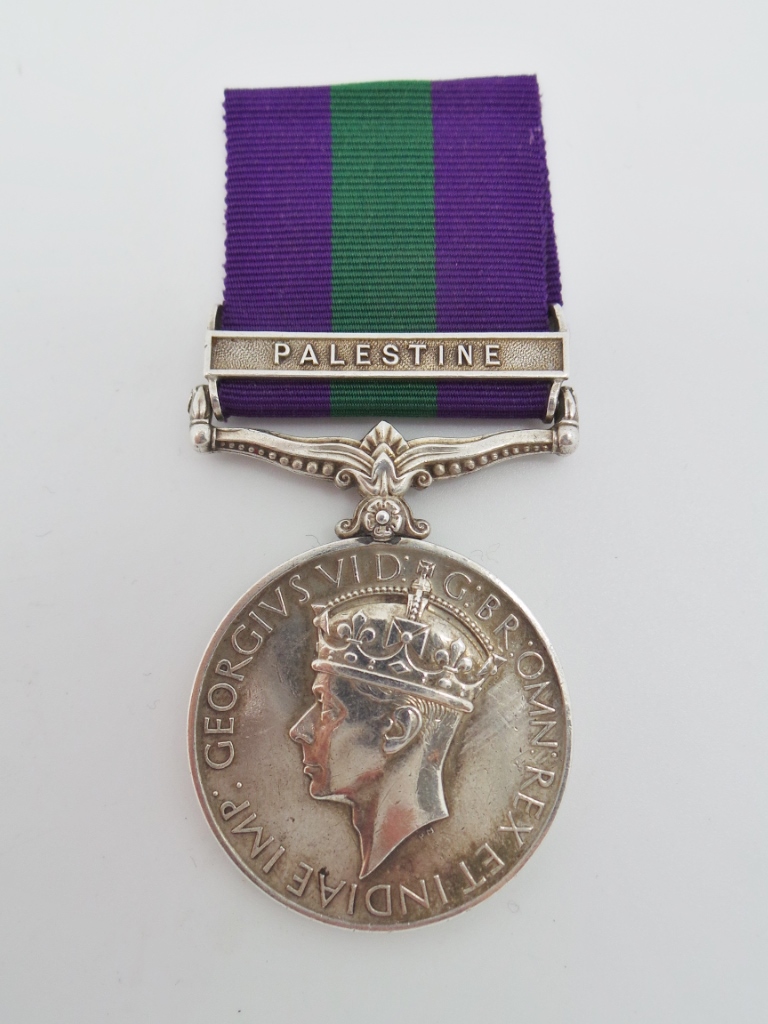 General Service Medal (Clasp - Palestine) - Fsr. F.C. Mitchell, Royal Scots Fusiliers