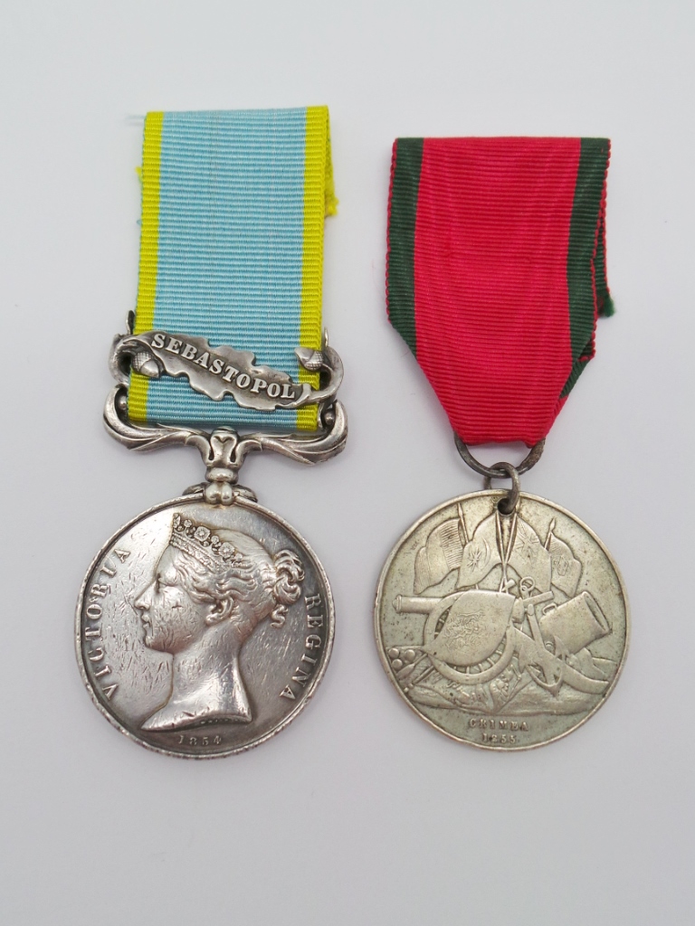 1854 Crimea Medal (Clasp - Sebastopol) and Turkish Crimea Medal (British Issue) - Pte. A. Fraser, 72nd Highlanders