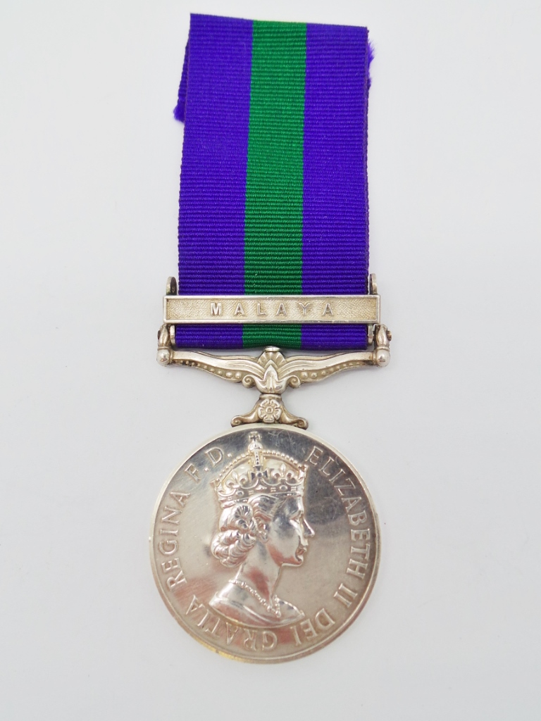 General Service Medal (Clasp - Malaya) - Pte. C. Miller, Somerset Light Infantry