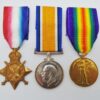 WW1 1914-15 Star Medal Trio - Lieut. C. Rhoades, 5th Bn. Manchester Regiment