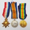 WW1 1914-15 Star Medal Trio - Pte. T. Wright, York and Lancaster Regiment