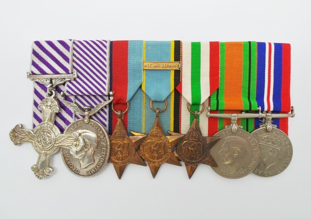 WW2 D.F.C., D.F.M. Double Gallantry Air Crew Europe Medal Group of Seven - Flying Officer F.H. Buss, No. 424 (R.C.A.F.) Sqdn. R.A.F.V.R. / No. 582 (Pathfinder) Sqdn. R.A.F.