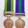 1908 India General Service Medal (Clasp - North West Frontier 1930-31) and General Service Medal (Clasp - Palestine) - Pte. J.A. Wallace. 2nd Bn. Essex Regiment 