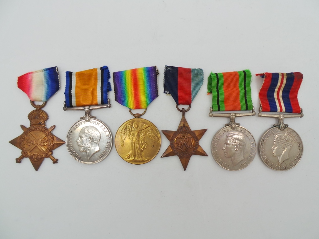 WW1 1914-15 Star Trio and WW2 Medal Group of Six - Pte. G.H. Thompson, 6th Dragoons