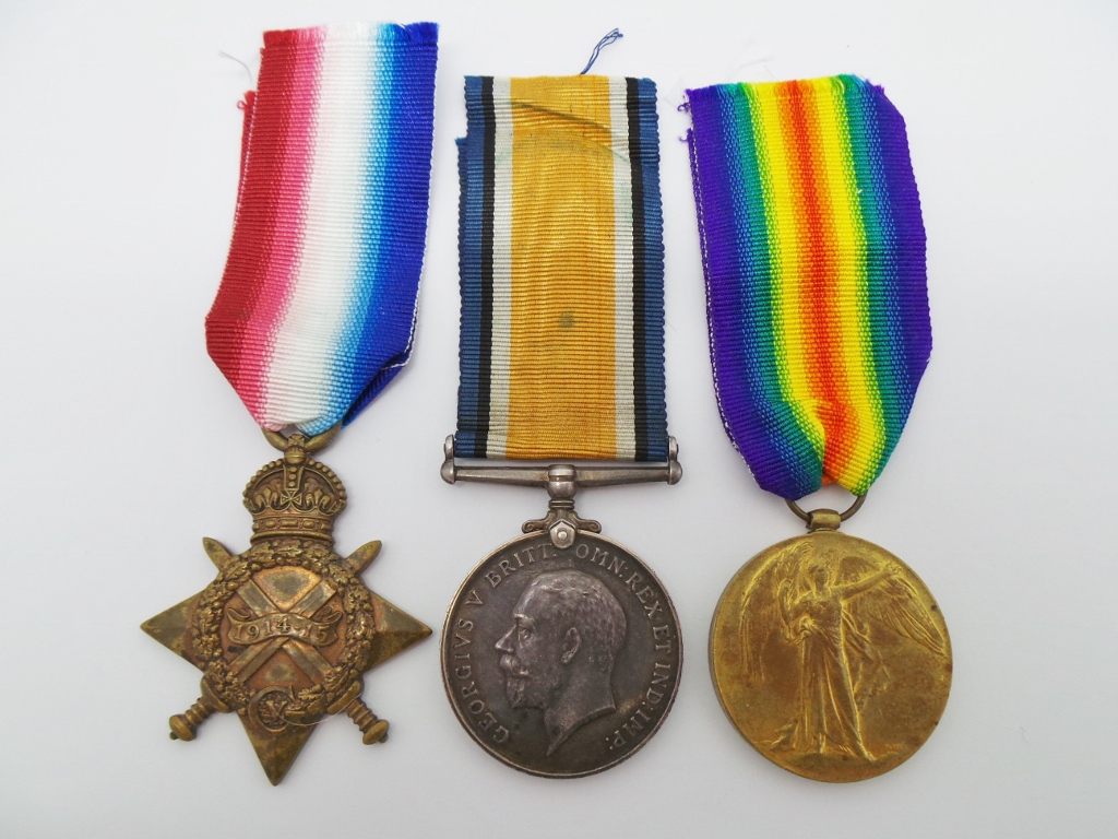 WW1 1914-15 Star Medal Trio - Pte. H.G. Smith, 2nd London Regiment