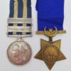 Egypt Medal (Clasps - El-Teb_Tamaai, The Nile 1884-85) & 1884 Khedives Star - Pte. W. Burt, 1st Gordon Highlanders