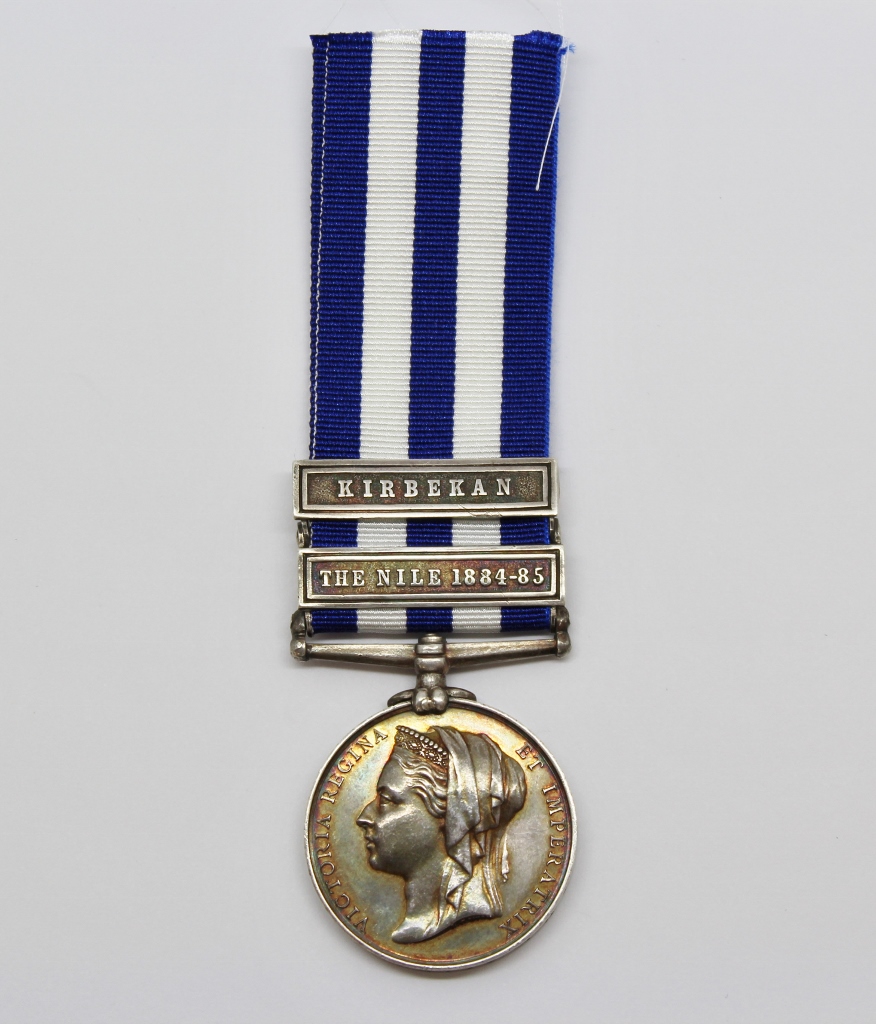 Egypt Medal (Clasps - The Nile 1884-85, Kirbekan) - Pte. S. Davies, Army Hospital Corps