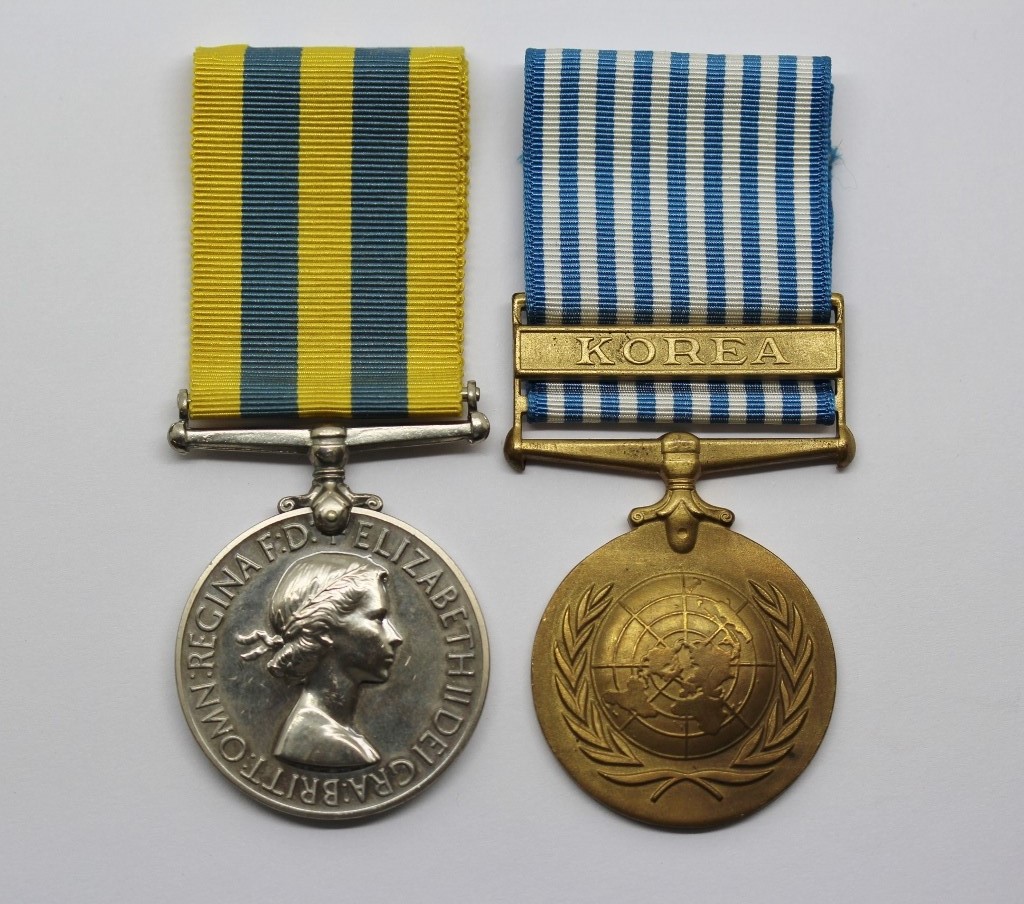 Queen's Korea Medal and UN Korea Medal Pair - Gnr. G.W. Procter, Royal Artillery
