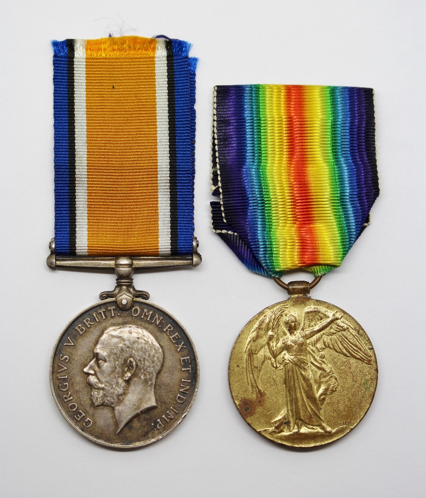 WW1 British War & Victory Medal Pair - Pte. P. Redman, Middlesex Regiment