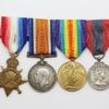 WW1 1914-15 Star Trio and ERII Imperial Service Medal Group - Gnr. G. Duffill, Royal Field Artillery