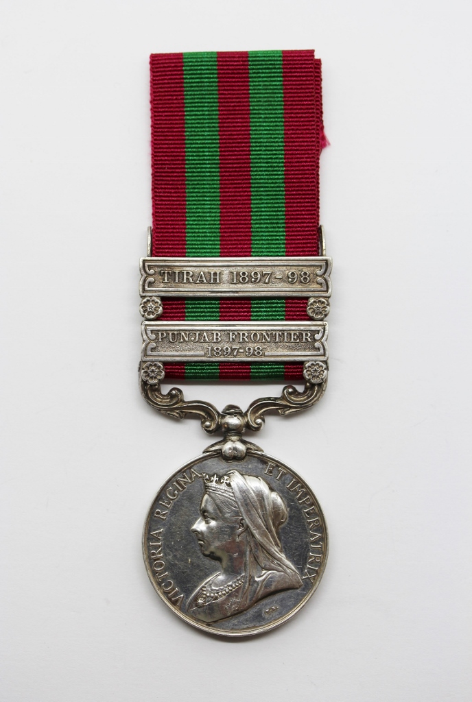 1895 India General Service Medal (Clasps - Punjab Frontier 1897-98, Tirah 1897-98) - Lieut. E.N. Davis, 3rd Infantry, Hyderabad Contingent