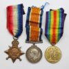 WW1 1914-15 Star Medal Trio - Pte. E.D. Stevens, Lanarkshire Yeomanry