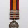 Queen's South Africa Medal (Clasps - Cape Colony, Orange Free State, Transvaal, South Africa 1901, South Africa 1902) - Pte. J. Doherty, 3rd Dragoon Guards