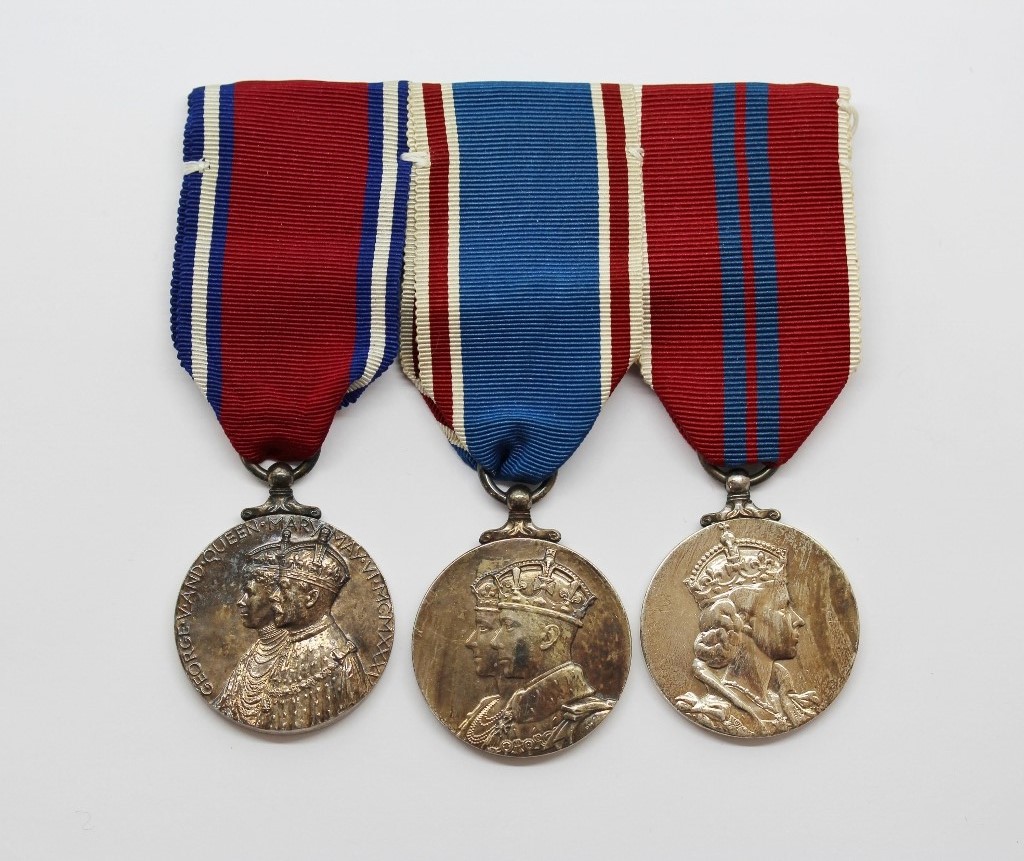 1935 Jubilee, 1937 Coronation and 1953 Coronation Medal Trio