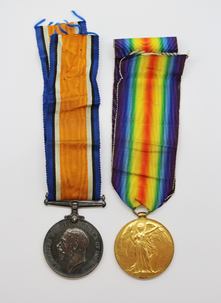 WW1 British War & Victory Medal Pair - Pte. J. Skerratt, Lincolnshire Regiment